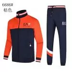 armani ensemble survetement haut et bas orange no6686